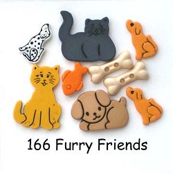 【USAボタン】Furry Friends【ff0166】 1枚目の画像