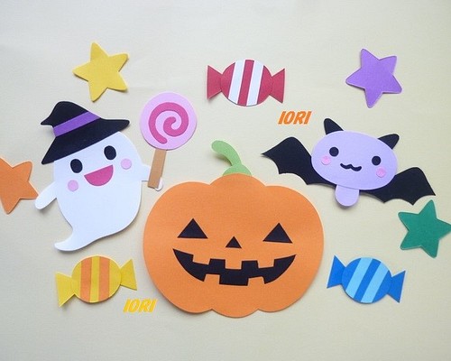 壁面飾り♪秋 壁面飾り『ハロウィン♪』かぼちゃ＆おばけ＆コウモリ♪
