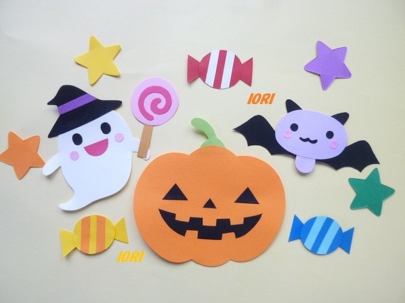壁面飾り♪秋 壁面飾り『ハロウィン♪』かぼちゃ＆おばけ＆コウモリ