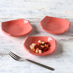 お買い得 ３枚セット バル風 おつまみ 豆皿 （ピンク） /r12pi 1枚目の画像