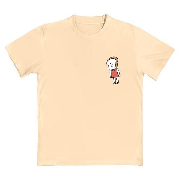 日本插畫家Panko-吐司小姐T恤左胸版胚芽米 第1張的照片