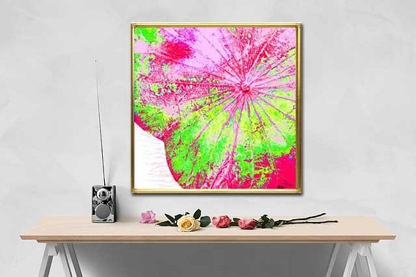 SAKI考案] [鮮やかなデジタルイメージプリント(60cmx60cm)Pink6