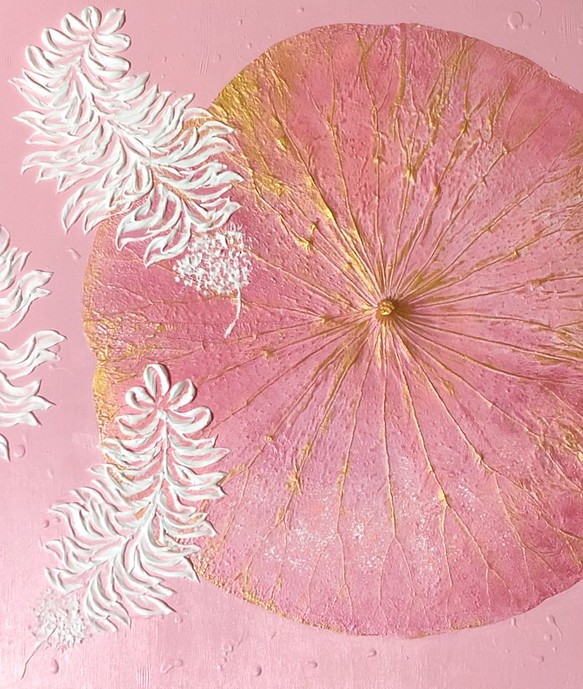 【一点もの】オシャレでユニークな蓮の葉ハッピーアート: The Beauty of Lotus Leaf 1枚目の画像