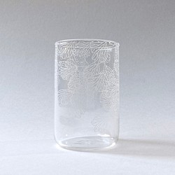 蕨飲玻璃杯-高款-鐵線蕨|杯 牛奶 咖啡 情人 情侶 送禮 年節 春節 七夕 杯 第1張的照片