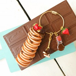 チョコレートパンケーキタワー　バッグチャーム　 1枚目の画像