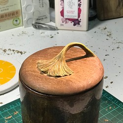 ［客製］銀杏木刻杯蓋（可客製造型） 第1張的照片