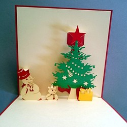 メッセージカード< X′mas tree 2> クリスマス 1枚目の画像