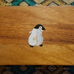 手繪皇帝企鵝寶寶柚木盒(接受手繪客製寵物) 第1張的照片