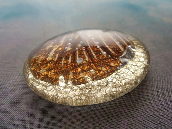 *♥*Butterfly Wing Cabochon Champagne Silver*♥* 1枚目の画像