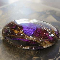 *♥*Butterfly Wing Cabochon Violet Bronze*♥* 1枚目の画像
