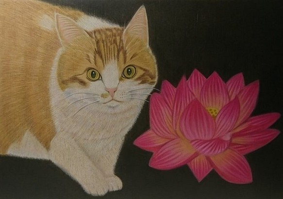 【B5】猫さんのリアルな似顔絵オーダーメイド【マット入りの額つき】