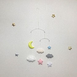 月 雲 星のモビール 小 1枚目の画像