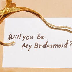 【大切なご友人に】シンプルなブライズメイドのお願いカードウェディング  結婚式 1枚目の画像