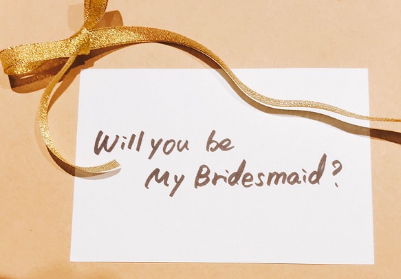 【大切なご友人に】シンプルなブライズメイドのお願いカードウェディング  結婚式 1枚目の画像