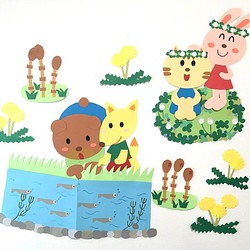 春 めだか  壁面飾り 保育所 幼稚園 施設 病院 小児科など 1枚目の画像