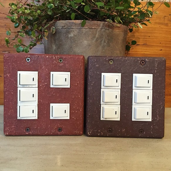 Rustic Painted Switch Plates プレート 7周年記念イベントが 【35％OFF】 スイッチ 土壁風 コンセント