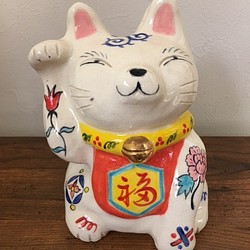 陶器/招き猫/手描き 1枚目の画像