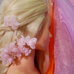 NO.57艾朵拉 Adora – 粉紅 Pink、白 White / 髮叉. From Candice 手作歐風新娘頭飾 第1張的照片