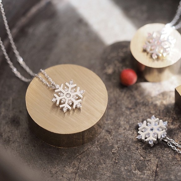 雪花結晶項鍊925銀snowflake Necklace Dainty Jewelry 項鍊cloudjewelry 的作品 Creemaー來自日本的手作 設計購物網站