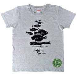 Fish T-shirt by water depth 女士 (SML) 第1張的照片