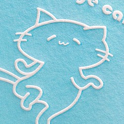 活版カード　4種８枚　白浮き柄　猫　ねこ　シンプル　サンキューカード　活版印刷　カード 1枚目の画像