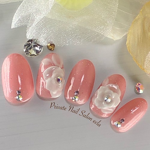 047 再販7 薔薇エンボス グリッターピンク ネイルチップ ネイルチップ ネイルシール Nail Salon Ecla エクラ 通販 Creema クリーマ ハンドメイド 手作り クラフト作品の販売サイト