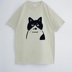猫のまるちゃん Tシャツ　ライトベージュ　Mサイズ 1枚目の画像