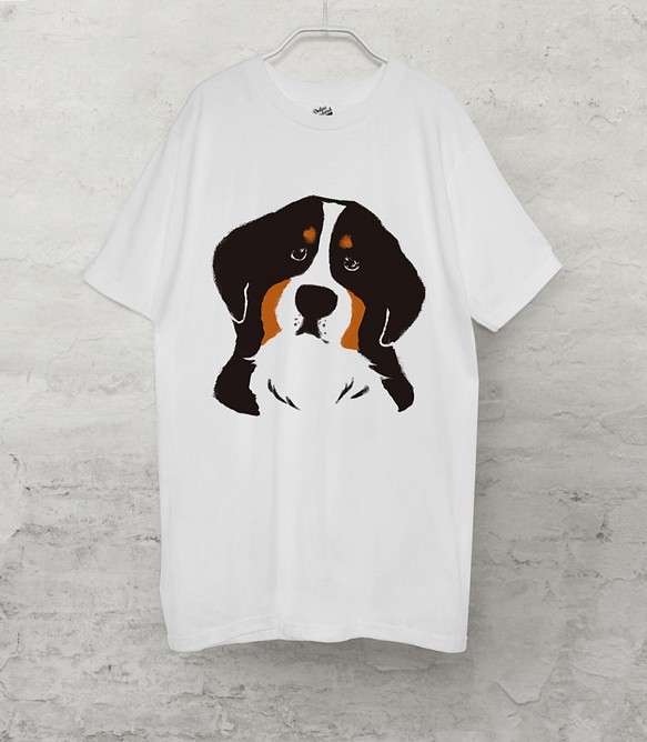 バーニーズマウンテンドッグ Tシャツ （ホワイト） 犬 Tシャツ・カットソー せいこせんせい 通販｜Creema(クリーマ)  ハンドメイド・手作り・クラフト作品の販売サイト