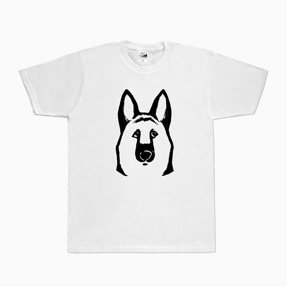 ジャーマン・シェパード　Tシャツ（ホワイト）犬 1枚目の画像