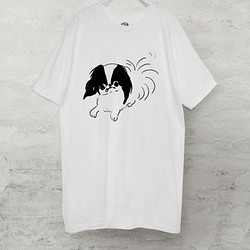 【受注生産】狆　Tシャツ（ホワイト）犬 1枚目の画像