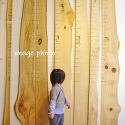 【木の身長計　耳付き材】とち／N-SIN-TC-24　お子さまの成長を見守る 1枚目の画像