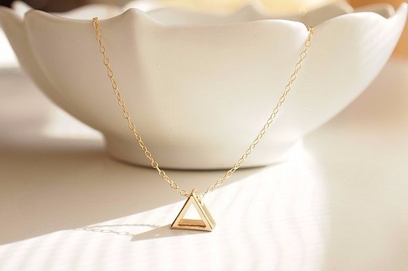 Necklace triangle　【14kgfネックレス変更可】 1枚目の画像