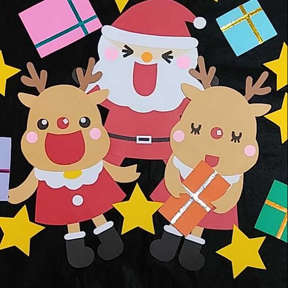 クリスマス壁面飾り(サンタさん２)♪ 1枚目の画像