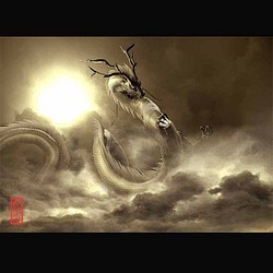 龍の絵「雲龍３」Ａ４ 1枚目の画像