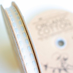 12mm幅オーガニックコットン ステッチテープ #10ブルー【1Roll(20m巻)/No,1205】 1枚目の画像