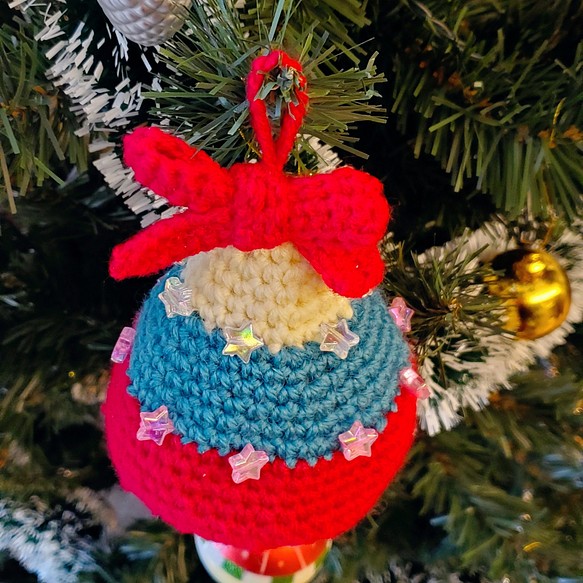 かぎ針編み　クリスマスオーナメント　星のツリー 1枚目の画像