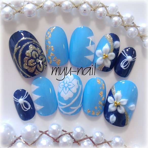 刀剣乱舞♡大和守安定ネイル♡ ネイルチップ（つけ爪） myu-NAIL