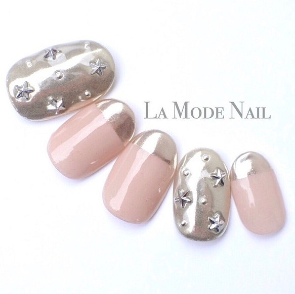 星スタッズ ミラーネイルネイル No 058 ネイルチップ ネイルシール La Mode Nail 通販 Creema クリーマ ハンドメイド 手作り クラフト作品の販売サイト