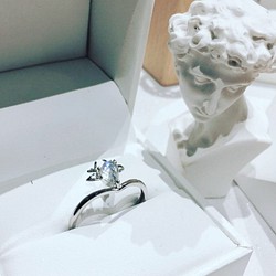 【節日限定 戒指系列】小鹿 天然月光石 925純銀戒指 第1張的照片