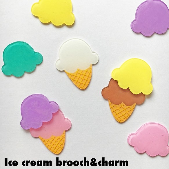 Ice cream brooch & charm 1枚目の画像
