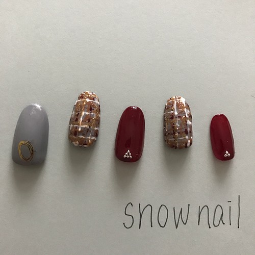 ネイルチップ ジェルネイル ツイードネイル ネイルチップ ネイルシール Snow Nail 通販 Creema クリーマ ハンドメイド 手作り クラフト作品の販売サイト