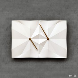 HOMER | 摺紙時鐘 Origami Clock 白色/鑽石切面/啞光 HC16TM-WDM 第1張的照片
