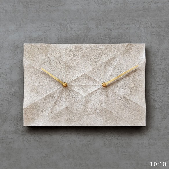 HOMER | 摺紙時鐘 Origami Clock 灰色/曲面/酸蝕 HC16TM-GCA   混凝土 第1張的照片