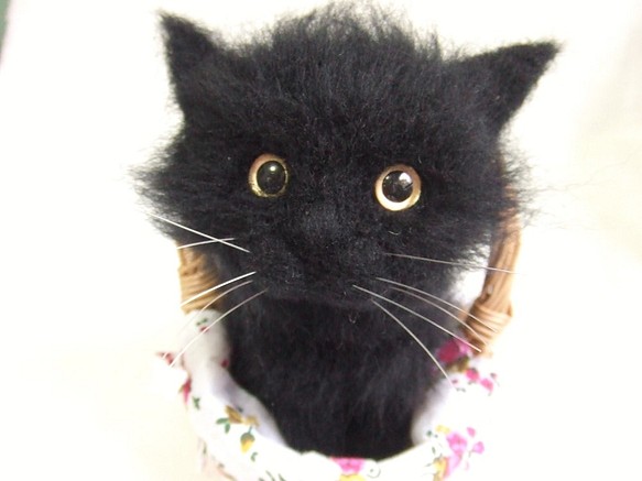 Katia  黒猫ちゃん(^^♪　黒猫　猫　羊毛フェルト 1枚目の画像