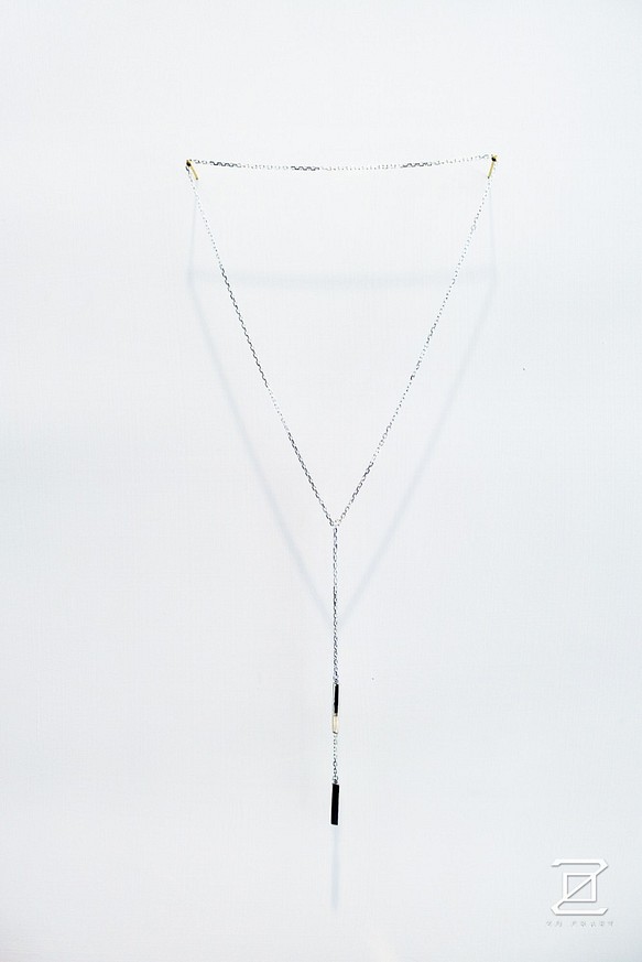 Zo.craftシンプルなストラップロングネックレス/ 925スターリングシルバー 1枚目の画像