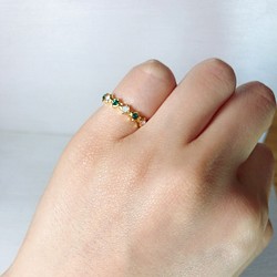 施華洛世奇的半永恆戒指*祖母綠 第1張的照片