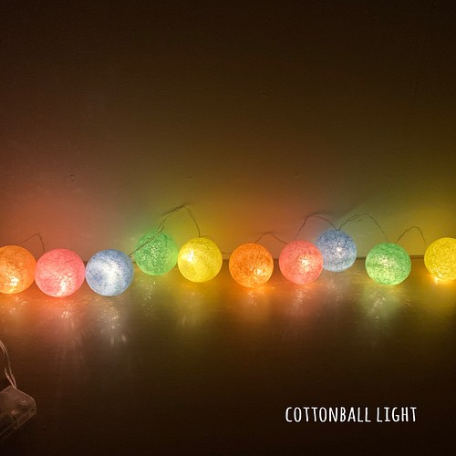 パステルカラー コットンボールライト 10球 照明 ライト ランプ Chag ちゃぐ 通販 Creema クリーマ ハンドメイド 手作り クラフト作品の販売サイト