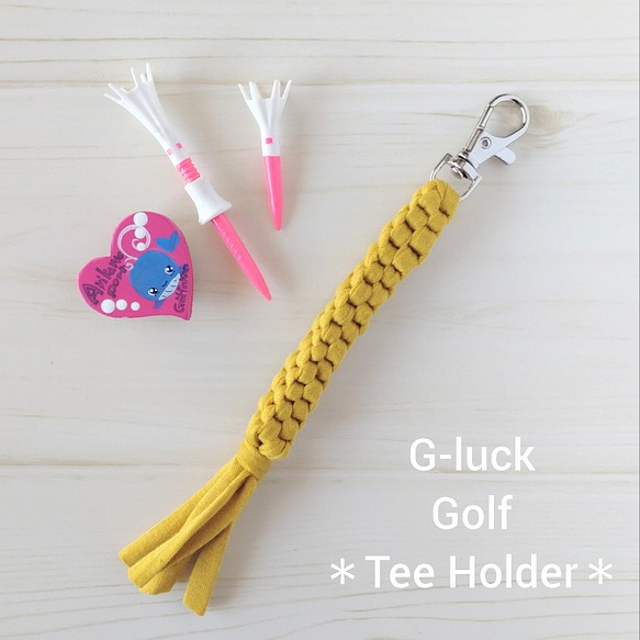 G-luckGolf ティーホルダー＊マスタード キーホルダー じーらっく 通販