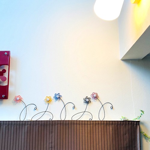 ガーランド 〜flower〜 スワッグ ワイヤークラフト アート 花 壁飾り 