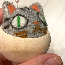 ピンクッション(針刺し) 羊毛フェルト猫